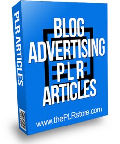 Blog Advertising PLR Articles