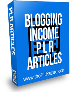 Blogging Income PLR Articles