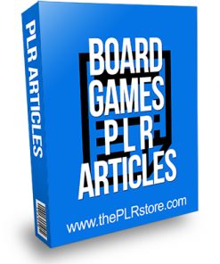 Board Games PLR Articles