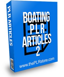 Boating PLR Articles 2