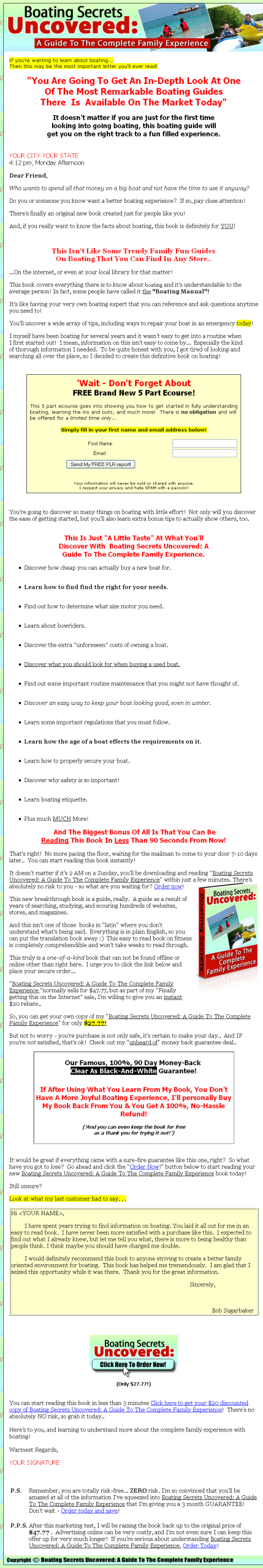 Boating Secrets Uncovered PLR eBook - Image 2
