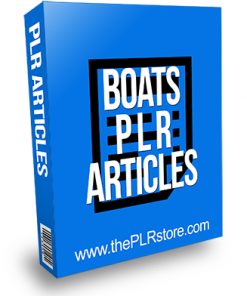Boats PLR Articles