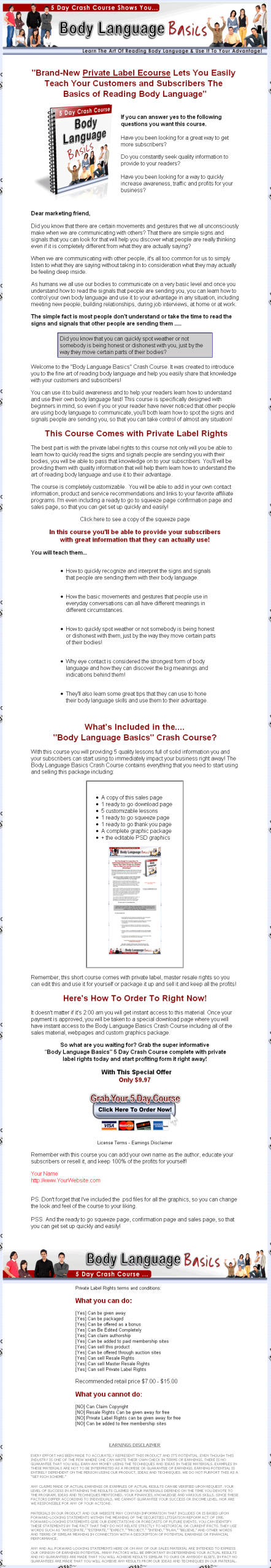 Body Language Basics Autoresponder Messages Series PLR - Image 4