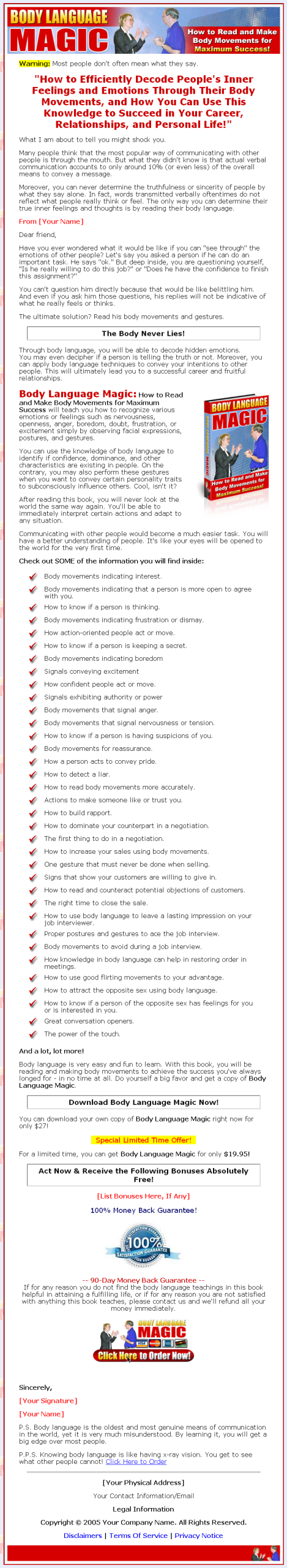 Body Language Magic MRR eBook - Image 2