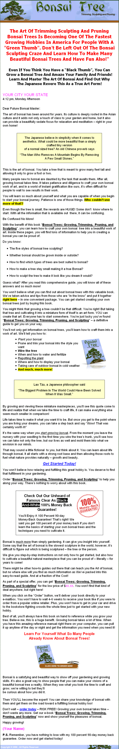Bonsai Tree PLR Ebook - Image 2