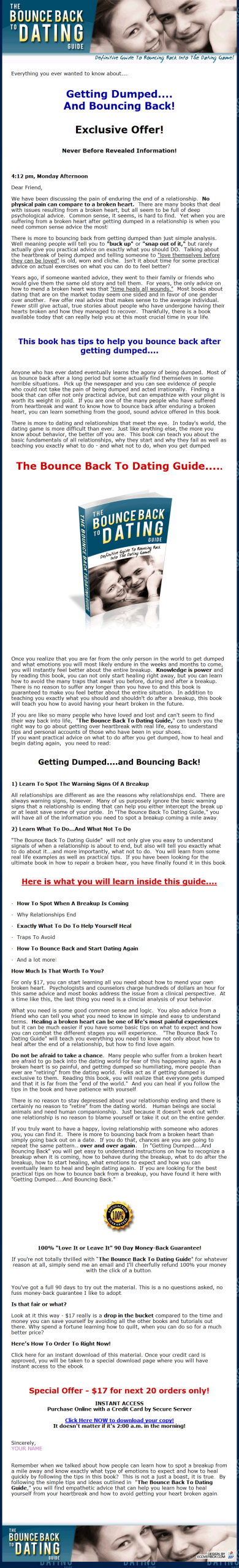 Bounce Back Dating MRR Ebook - Image 2
