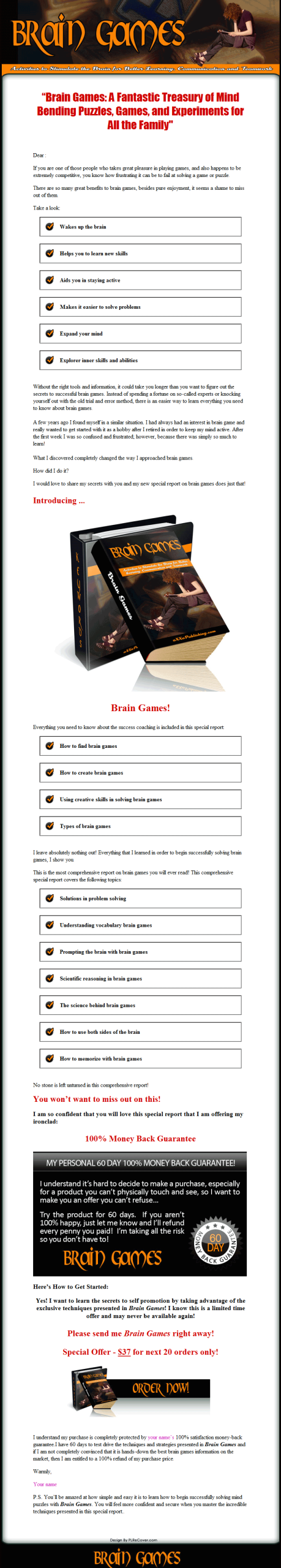 Brain Games PLR Ebook - Image 2