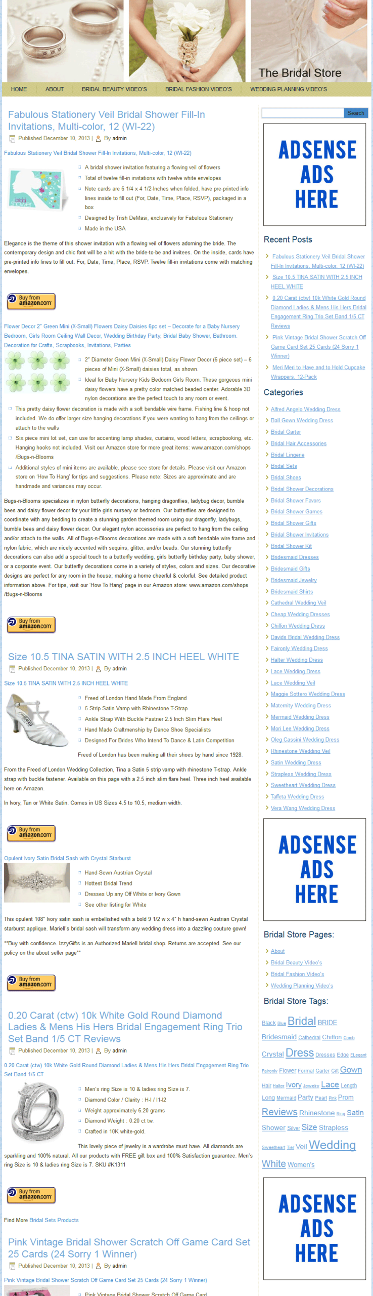 Bridal PLR Amazon Store Website - Image 2