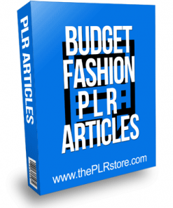 Budget Fashion PLR Articles