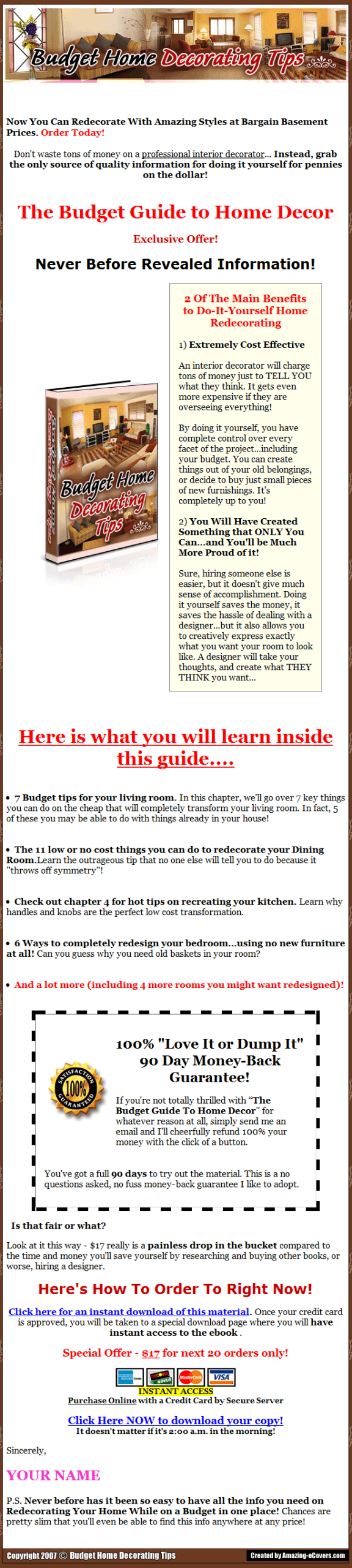 Budget Home Decorating PLR Ebook - Image 2