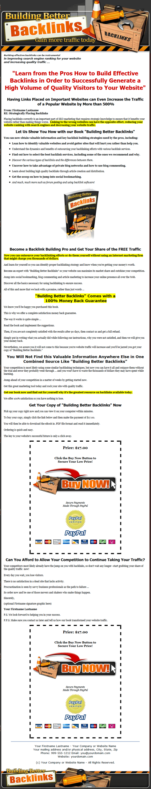 Building Better Backlinks MRR Ebook with Master Resale Rights - Image 2