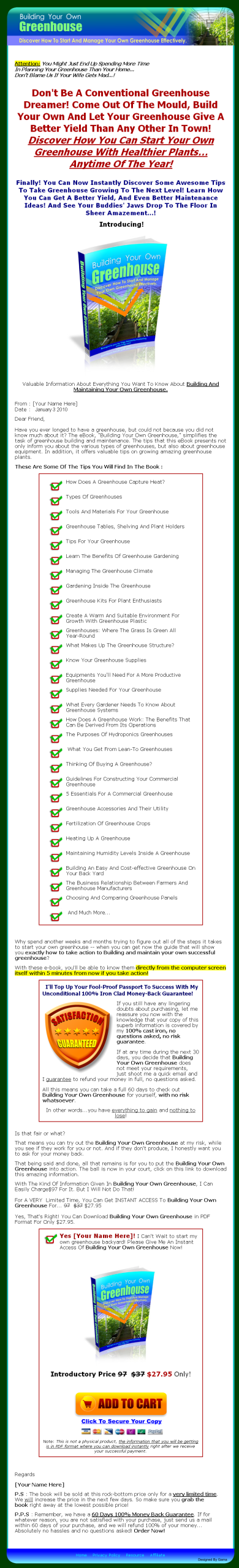 Building Your Own Greenhouse MRR eBook w/ XSitePro Template - Image 2