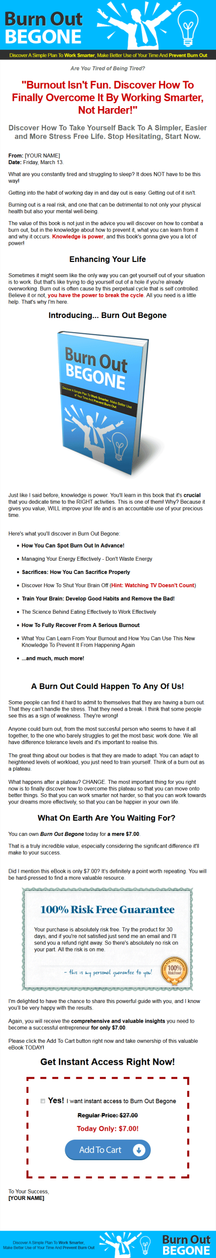 Burn Out Be Gone MRR Ebook - Image 2