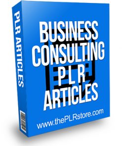 Business Consulting PLR Articles