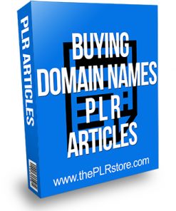 Buying Domain Names PLR Articles
