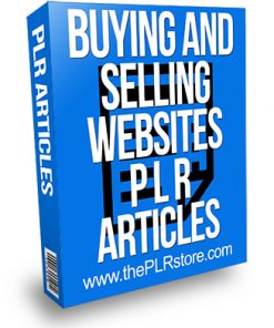 Buying and Selling Websites PLR Articles