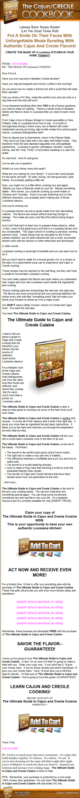 Cajun Creole Cookbook PLR Recipes Ebook - Image 2