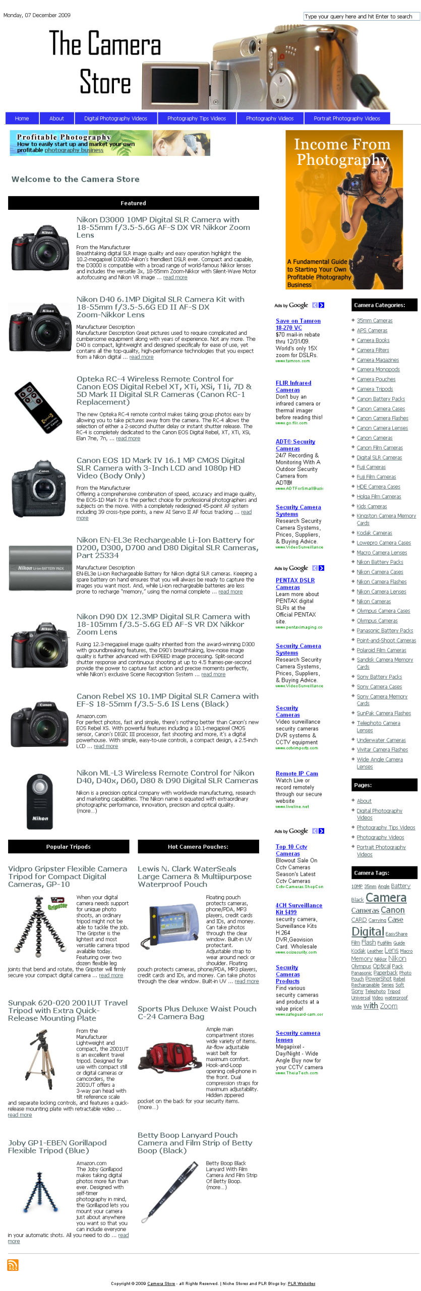 Camera Store Amazon Pre-Loaded PLR Website Store - Image 2