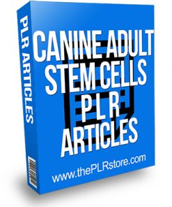 Canine Adult Stem Cells PLR Articles