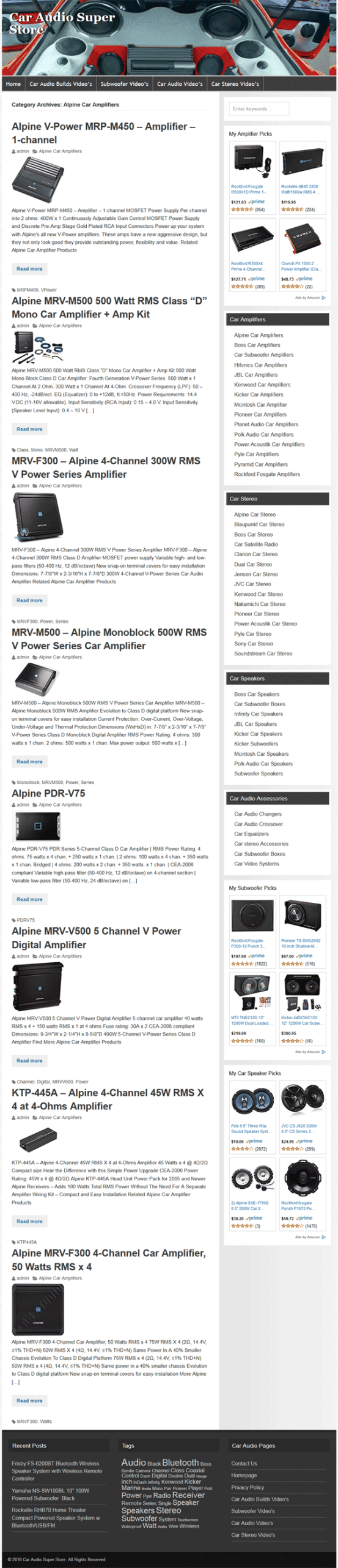 Car Audio PLR Amazon Store Website - Image 3