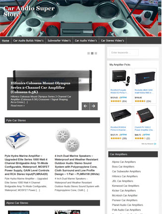 Car Audio PLR Amazon Store Website