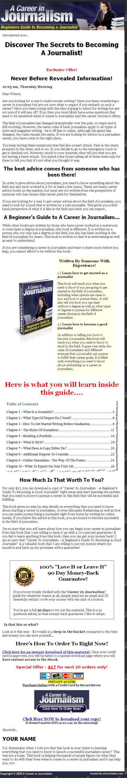 Career in Journalism PLR eBook - Image 2