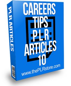Careers Tips PLR Articles 10