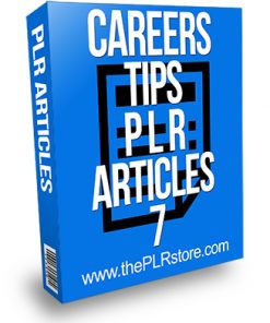Careers Tips PLR Articles 7