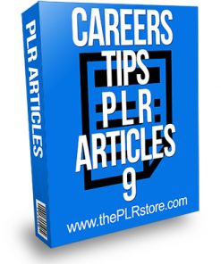 Careers Tips PLR Articles 9