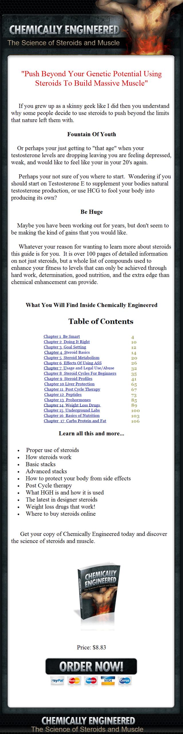 Chemically Engineered Steroids PLR Ebook and Videos - Image 2