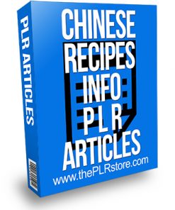 Chinese Recipes PLR Articles