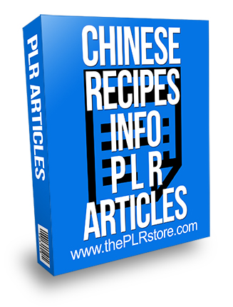 Chinese Recipes PLR Articles | Private Label Rights