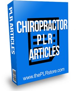 Chiropractors PLR Articles
