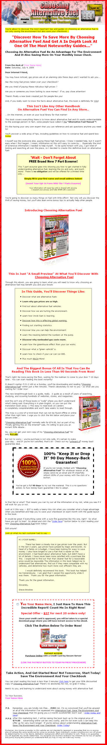 Choosing Alternative Fuel PLR Ebook (DEUXE) - Image 2