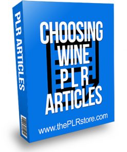 Choosing Wine PLR Articles