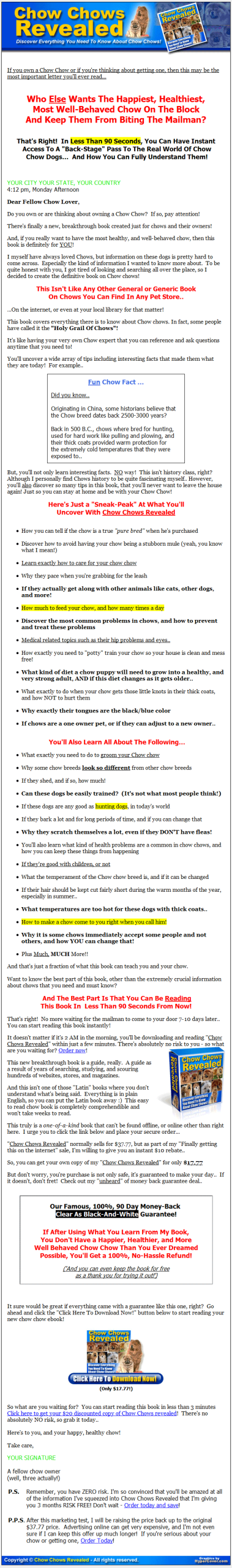 Chow Chows Revealed PLR Ebook - Image 2