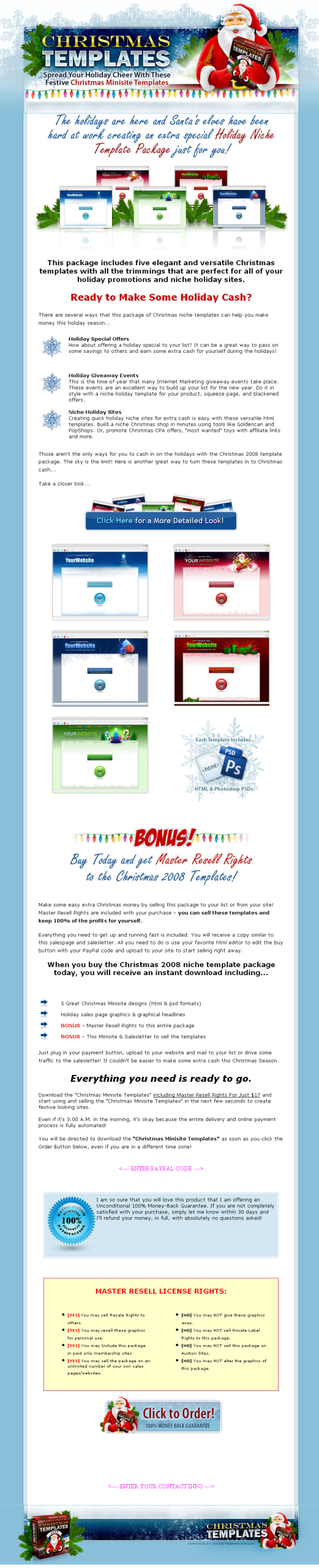 Christmas High Quality Website MRR Templates - Image 2