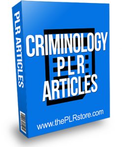 Criminology PLR Articles