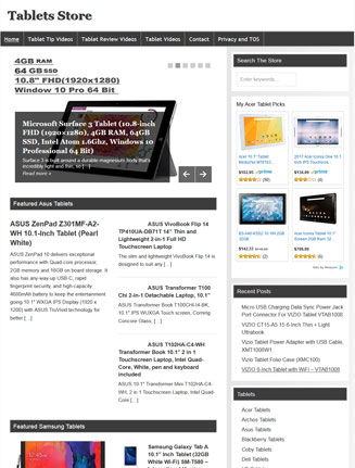 computer tablets plr website amazon store