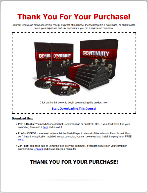 Continuity Income Videos with Master Resale Rights | The PLR Store