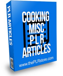 Cooking Misc PLR Articles