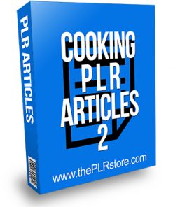 Cooking PLR Articles 2