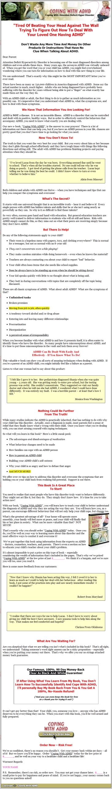 Coping with ADHD PLR Ebook - Image 2