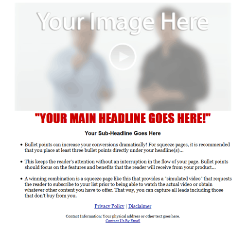 Covert Squeeze Pages PLR Templates | The PLR Store