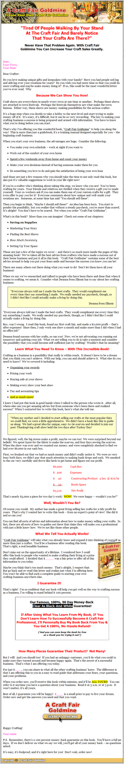 Craft Fair Goldmine PLR Ebook - Image 2