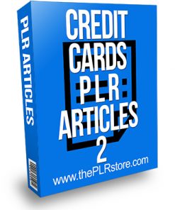 Credit Cards PLR Articles 2