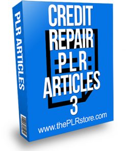 Credit Repair PLR Articles 3