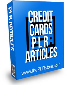 Credit Cards PLR Articles