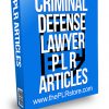 Criminal Defense Lawyer PLR Articles
