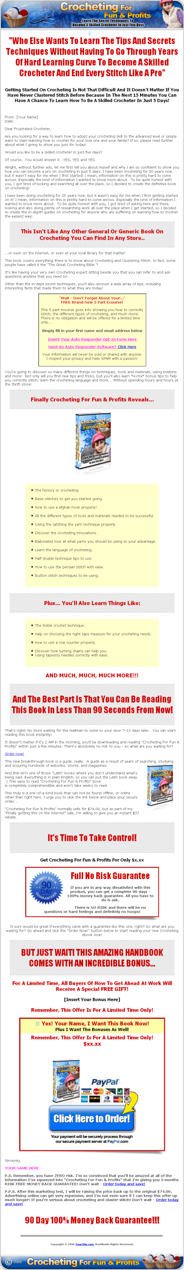 Crocheting For Fun and Profit PLR Ebook Package - Image 2